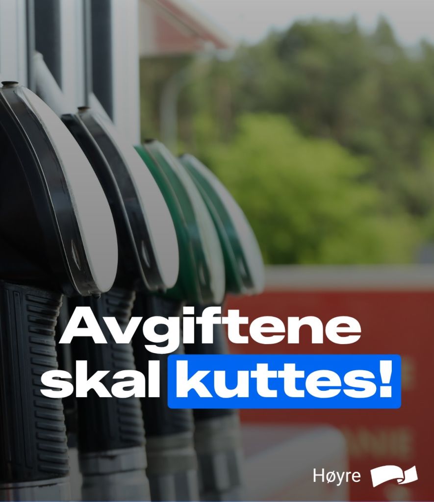 Høyre vil ha lavere drivstoffavgifter!